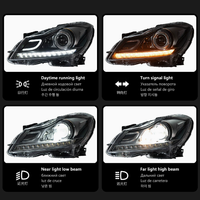 Ensemble de phares LED AURON pour Mercedes-Benz Classe C W204 (2011-2014) |   Feux de jour (DRL) style OE, nouvelle version 12V, blanc 6000K, 36W, 6000 lm