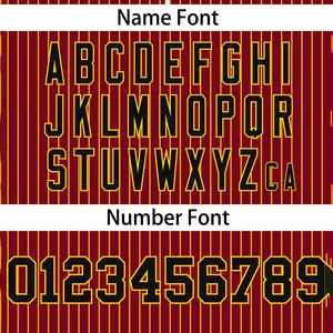 Custom Crimson <b>Gold</b> Stripe Fashion Authentic Two-Button Softball Jersey - Product Image 3