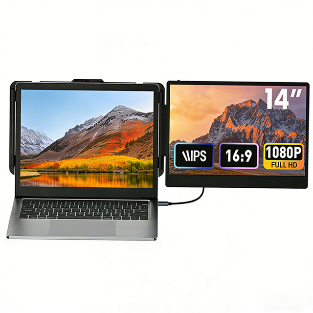 Factory Portable S1 Monitor for Laptop Dual Screen 14" FHD 1080P IPS Screen Extender Monitor