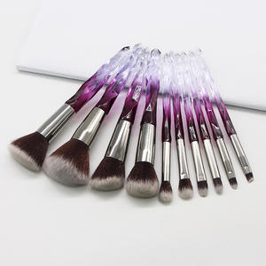 Jessup — pinceaux de maquillage à diamants, ensemble de pinceaux professionnels colorés, pour application de fond de teint en poudre, ombre à paupières, étiquette privée, 10 pièces - Product Image 4
