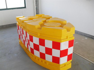 Barrera de seguridad vial reflectante de plástico para carreteras, barrera de salida de rampa, barril de seguridad vial, cojín de choque, barrera de tráfico - Product Image 5