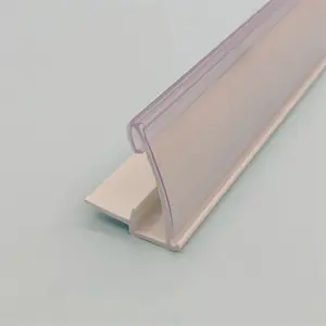 High Quality Clear Pvc Extrusion Plastic Price Data Strip Label Price Tag Holder For Shelf Pharmacy