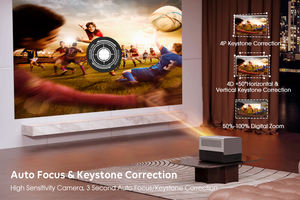 <span class=keywords><strong>Projecteur</strong></span> LCD intelligent Android 4K avec haut-parleurs 10W, mise au point automatique, 1200 lumens, haute luminosité, pour cinéma maison - Product Image 2