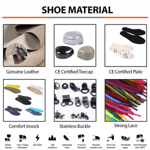 Botas de Trabajo KPR de Cuero con Puntera de Composite Cómodas y Ligeras a Prueba de Perforaciones para Construcción Zapatos de Seguridad Indestructibles - Product Image 6