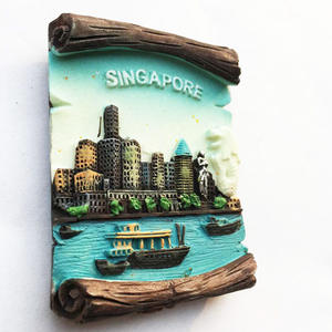 מותאם אישית שרף יד צבוע 3D סינגפור מקרר מגנטים ציון דרך מפרץ מרינה <span class=keywords><strong>Merlion</strong></span> פרק נסיעות מקרר מגנטים - Product Image 3