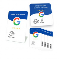 Support d'affichage personnalisé en PVC avec puce programmable NTAG213 215 216 pour menu QR Code intelligent, carte NFC Google Review