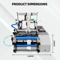 Machine d'étiquetage de bouteilles rondes semi-automatique de haute précision JY-50A, précision ±0,5 mm, étiqueteuse de bureau