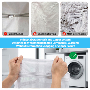 Juego de 7 <span class=keywords><strong>Bolsas</strong></span> de Lavandería de Malla de Diferentes Tamaños, <span class=keywords><strong>Bolsas</strong></span> Delicadas para Lavar Ropa con Cierre de Cremallera, Personalizables al por Mayor para Vendedores en Línea - Product Image 2