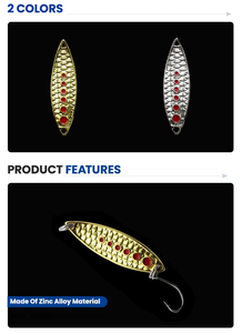 Far-shot isca dura ponto vermelho peixe escala sanguessuga lantejoula zinco liga isca - Product Image 5