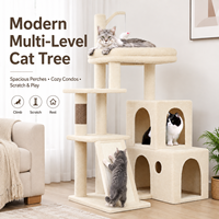 Toptan Çok Katlı Kedi Ağacı Kulesi, Büyük Kedi Evi, Sisal Tırmalama Direği, Rampa, Hamak ve İnteraktif Oyuncaklar ile