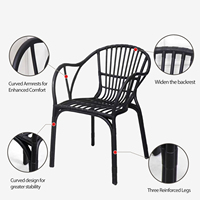 Mobilier de restaurant moderne, chaise en plastique empilable pour l'extérieur/l'intérieur, jardin de mariage, adapté à l'extérieur et au salon