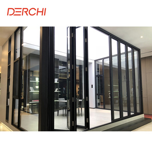 Chất lượng cao giá thấp chúng tôi tiêu chuẩn nhiệt phá vỡ nhôm bi gấp bên ngoài kính Bifold gấp accordion cửa - Product Image 4