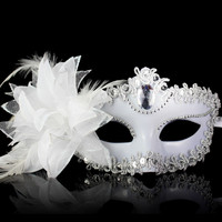 Masque sexy en PVC style vénitien orné de diamants pour mariage, carnaval, spectacle, danse, fête, Noël