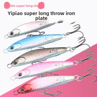 Leurre de pêche en métal ultra longue portée, type crayon coulant réaliste, avec hameçon triple, 5 couleurs, 10g 14g 18g 22g 30g 40g, pour poisson-chat et saumon