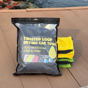 600 GSM High Quality Microfiber Cleaning Cloth Car Care Polish <b>Towel</b> Twisted Loop Car <b>Drying</b> <b>Towel</b> - Product Image 1