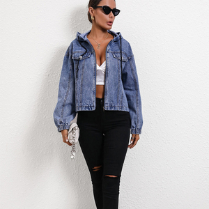 <span class=keywords><strong>Veste</strong></span> <span class=keywords><strong>femme</strong></span> décontracté à capuche à manches longues fermeture éclair Denim <span class=keywords><strong>veste</strong></span> importation avec sweat à capuche <span class=keywords><strong>femme</strong></span> blazer australie formelle - Product Image 5