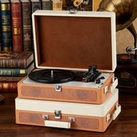 Vente en gros Blue Tooth Cassette Gramophone Valise Platine Enregistreur Cas Vinyle Tourne Disque Lecteur Avec Haut-parleurs Poignée Portable