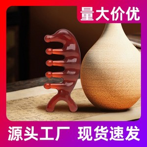 Peigne de massage du cuir chevelu en résine, design à cinq griffes pour le soin des méridiens de la tête - Product Image 5