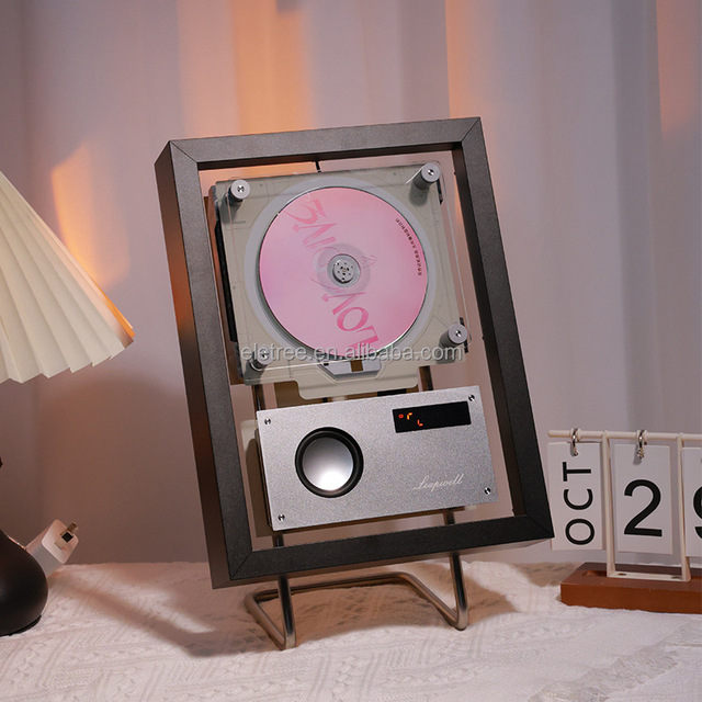 Home Cordless Wall Mounted Atmosphere Light Audio Box FM Radio Build-in HIFI MP3 BT Speaker Music Photo Frame cd Player