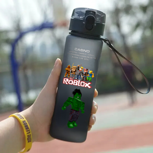 Vaso de Plástico de 560 ml con Diseño de <span class=keywords><strong>Personajes</strong></span> de <span class=keywords><strong>Roblox</strong></span>, Impresión de Anime, DynaBlocks, Vaso de Agua Esmerilado, Botella Negra, Azul, Verde, Roja - Product Image 5