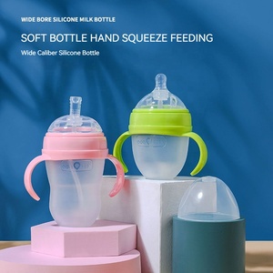 Sucette à large ouverture pour bébé nouveau-né pour prévenir les flatulences, biberon en silicone de 180 ml - Product Image 5