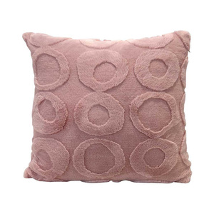 Nouvelle <span class=keywords><strong>Housse</strong></span> de <span class=keywords><strong>Coussin</strong></span> Jacquard en Peluche Circulaire, Style Minimaliste Uni Tendance, pour Canapé de Salon et Maison - Product Image 5