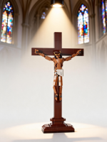 Lot de 24 boîtes en gros – Ensemble de blocs de construction DIY Croix de la Crucifixion de Jésus – Modèle religieux chrétien en briques pour la décoration de l'église et de la maison