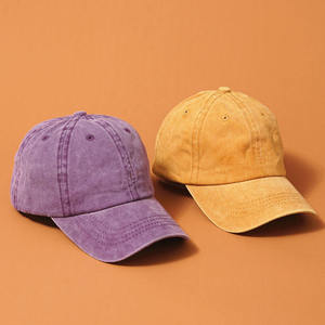 Washed Cotton <b>Vintage</b> 6 Panel Dad Hat Custom logo Distressed Baseball <b>Cap</b> for Men Women - Product Image 4