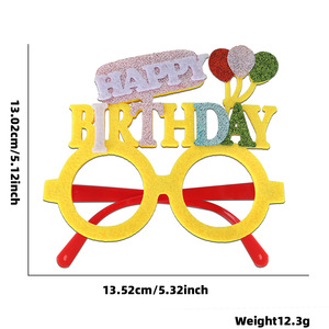 نظارات عيد ميلاد للأطفال، إكسسوارات كرتونية ملونة ومرحة، زينة لحفلات أعياد الميلاد الأولى للأطفال، إطار نظارات على شكل قبعة عيد ميلاد - Product Image 6