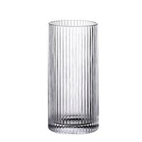 Ins Wind Vertical Stripe Glass Cup Café Latte Jugo Leche Bebida Taza