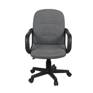 The middle part my back gray fabric Bureau swivel recliner chair Bureau with PP armrest and Base nylon - Product Image 2