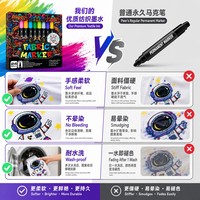 Ensemble de marqueurs textiles permanents lavables, stylos textiles anti-décoloration pour tissus en coton, t-shirts, baskets, fournitures d'art DIY, 12, 24, 36 couleurs