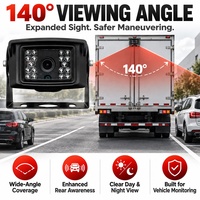 Système de détection d'angle mort BSD 7 pouces avec alarme sonore de sécurité, caméra de recul AHD 1080p étanche, kit pour camions, VR, bus et flottes