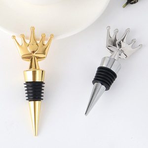 Crown Wine <b>Stopper</b> Zinc Alloy Gold Silver Sealing Bottle <b>Stopper</b> Wedding Gift - Product Image 3