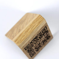 Panneau de menu en bois avec code QR personnalisé présentoir professionnel en bois enseigne de bureau en bois panneau à code QR de bureau