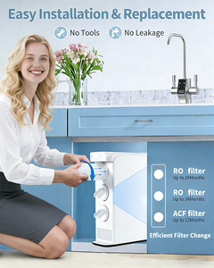 Système d'osmose inverse Purey, <span class=keywords><strong>filtre</strong></span> à <span class=keywords><strong>eau</strong></span> double RO, 600 GPD, débit rapide, sans réservoir, <span class=keywords><strong>sous</strong></span> <span class=keywords><strong>évier</strong></span>, avec robinet LED intelligent - Product Image 3