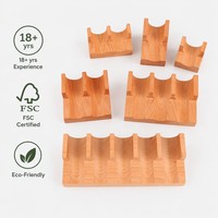 Support à Sushi en Bois Premium pour Temaki, Série Professionnelle, 1, 2, 3 ou 5 Emplacements, Vaisselle de Restaurant Japonais, Logo Personnalisé