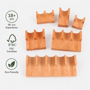 Support à Sushi en Bois Premium pour Temaki, <span class=keywords><strong>Série</strong></span> Professionnelle, <span class=keywords><strong>1</strong></span>, 2, 3 ou 5 Emplacements, Vaisselle de Restaurant Japonais, Logo Personnalisé - Product Image 6