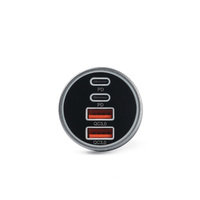 Chargeur de voiture HNT 4 en 1 avec double QC3.0 USB 90W, chargeur de voiture USB rapide, charge rapide PD&QC pour téléphone