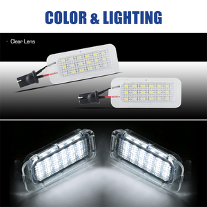 Lampe de plaque d'immatriculation LED blanche haute luminosité pour <span class=keywords><strong>Ford</strong></span> Fiesta MKVI Focus MKII MKIII Jaguar XF Pièces automobiles Éclairage de plaque - Product Image 2
