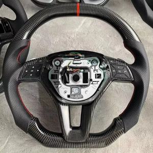 Fibre de carbone pour volant <span class=keywords><strong>AMG</strong></span> pour <span class=keywords><strong>Mercedes</strong></span> Benz W223 W253 W213 W205 W222 W206 W213 E63 <span class=keywords><strong>AMG</strong></span> Volant avec palette de changement de vitesse - Product Image 5