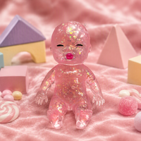 Nouveauté : Jouet Squishy Transparent Scintillant pour Bébé, Rempli de Maltose, Anti-Stress, Jouet à Presser Amusant pour la Décompression et les Farces