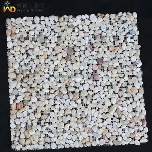 1-2cm Small Pebbles Mosaic Can Massage The Soles of The Feet Mesh Paste Gravels Mosaic Tiles