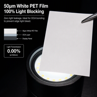 Film PET fluoré blanc Tensfilm 50µm 5-20g/in pour ruban adhésif silicone double face et joints occultants