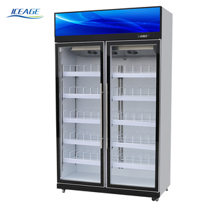 Lujoso soda frigo congelateur congeladora nevera cerveza bebida enfriador refrigerador conjeladores verticales 2 puertas pantalla enfriador - Product Image 1