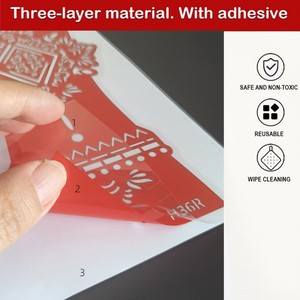 Stencil all'henné riutilizzabili per mano <span class=keywords><strong>avambraccio</strong></span> Glitter aerografo hennè Stencil Tattoo Sticker Arm And Hand Design Series Gmpc Factory - Product Image 3