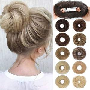Chignon de cheveux K-Silk P-Silk pour femmes, volume naturel, chignon arrière haut et bouclé, extension de cheveux effet fleur volumineuse, origine Henan - Product Image 1