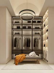 Armario de madera maciza de estilo moderno, dormitorio, sala de estar, precio bajo, guardarropa, puerta de Mdf, muebles para el hogar directos del fabricante - Product Image 5