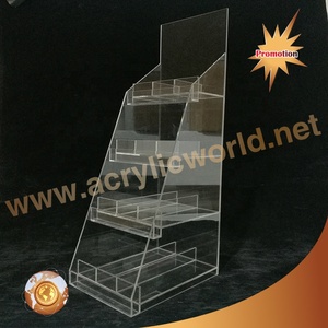 Organisateur de maquillage en acrylique transparent à 4 niveaux, présentoir de rangement pour vernis à ongles, étagère à cosmétiques à plusieurs niveaux pour comptoir, pour salons de manucure et instituts de beauté - Product Image 4
