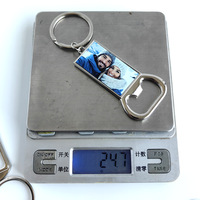Vente en gros de porte-clés blanc sublimation produits cadeaux sublimer métal alliage de zinc décapsuleur porte-clés